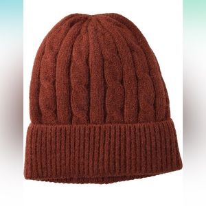 Mens Toffee Brown Cable Knit Hat